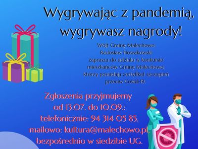 Konkurs "Wygrywając z pandemią, wygrywasz nagrody".