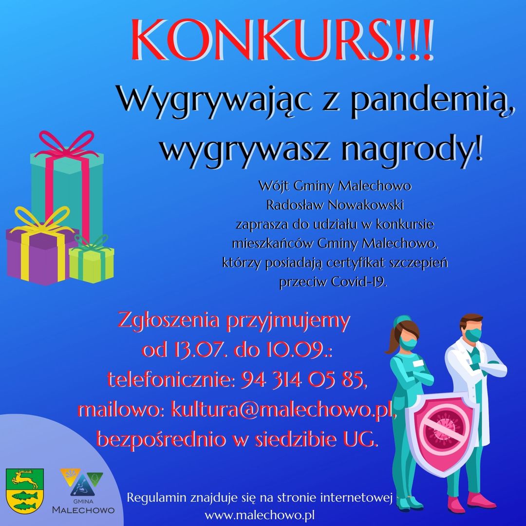 Konkurs "Wygrywając z pandemią, wygrywasz nagrody".