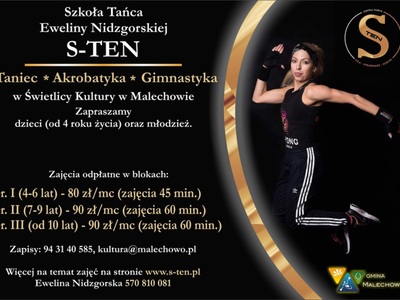 Plakat - zapisy na akrobatykę.