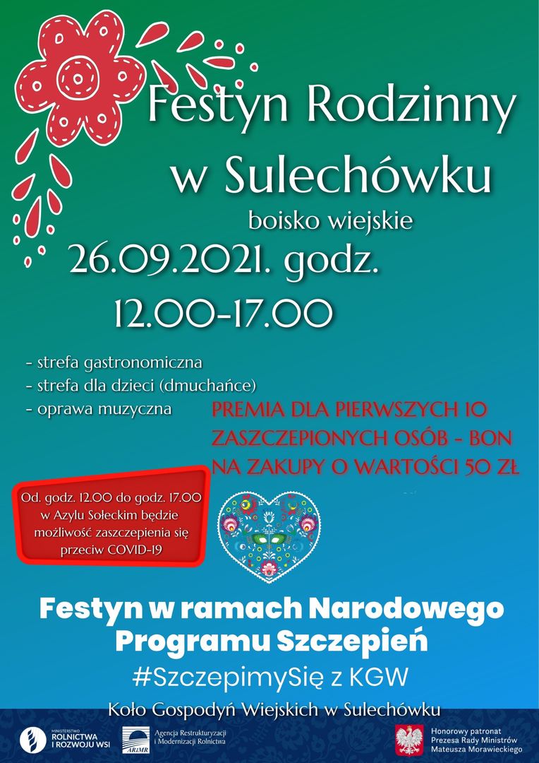 Festyn Szczepimy się z KGW Sulechówko.