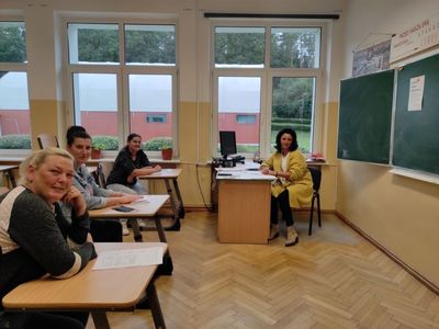 Indywidualne spotkanie z wychowawcą kl. VII w Szkole Podstawowej w Lejkowie. 