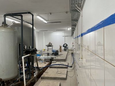 Urządzenia wewnątrz hydroforni w Gorzycy. 