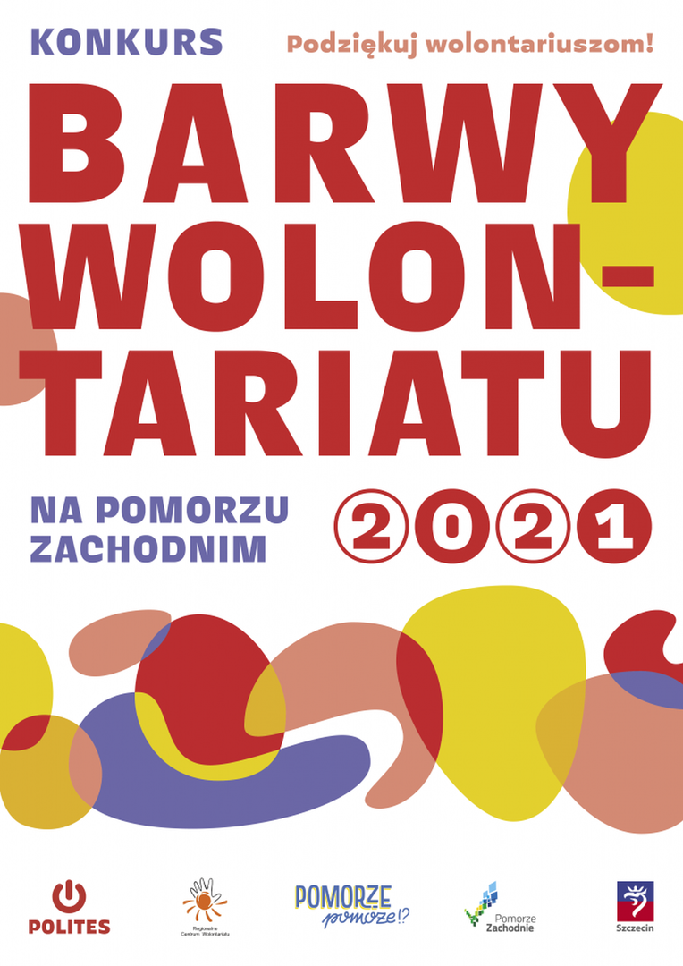 Plakat Barwy wolontariatu.