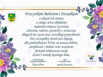 Życzenia z okazji Dnia Babci i Dziadka.