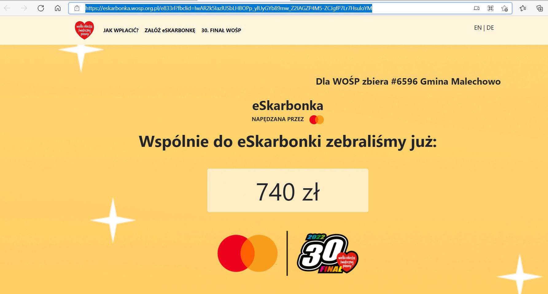 Zdjęcie eSkarbonki Sztabu Gminy Malechowo. 