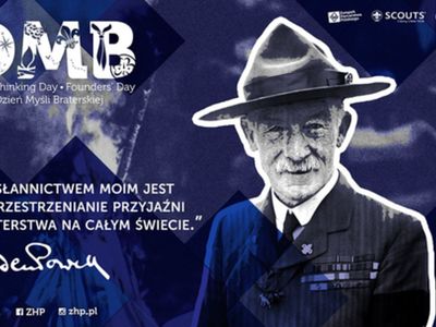 Plakat z okazji Dnia Myśli Braterskiej.