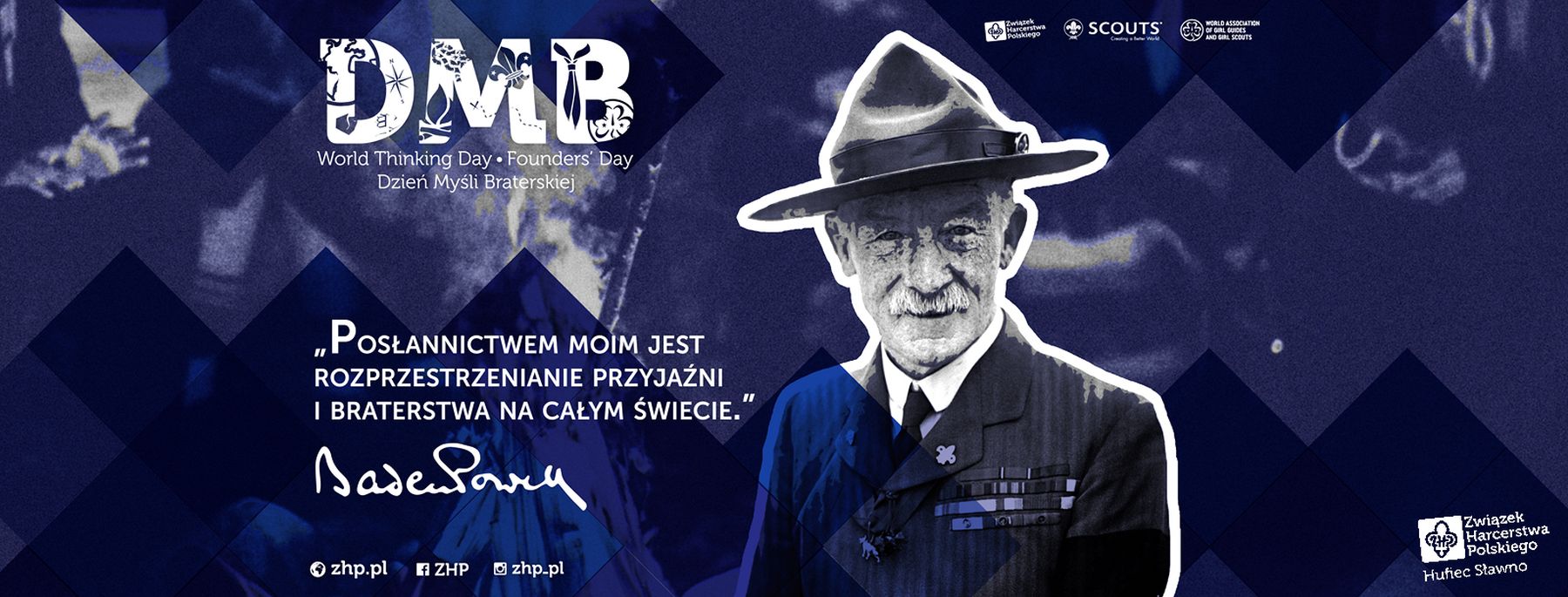 Plakat z okazji Dnia Myśli Braterskiej.
