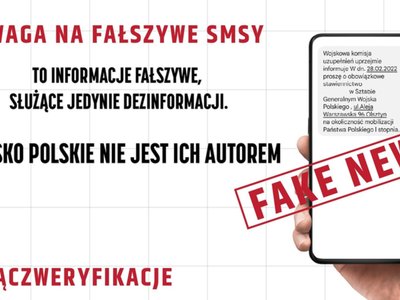 Informacja dotycząca fałszywych sms-ów