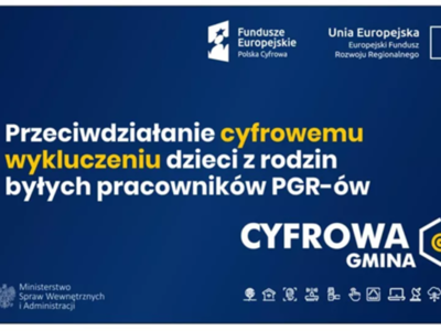 Plakat informacyjny dotyczący realizacji projektu.
