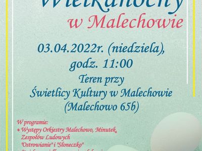 Plakat informujący o Jarmarku Wielkanocnym.