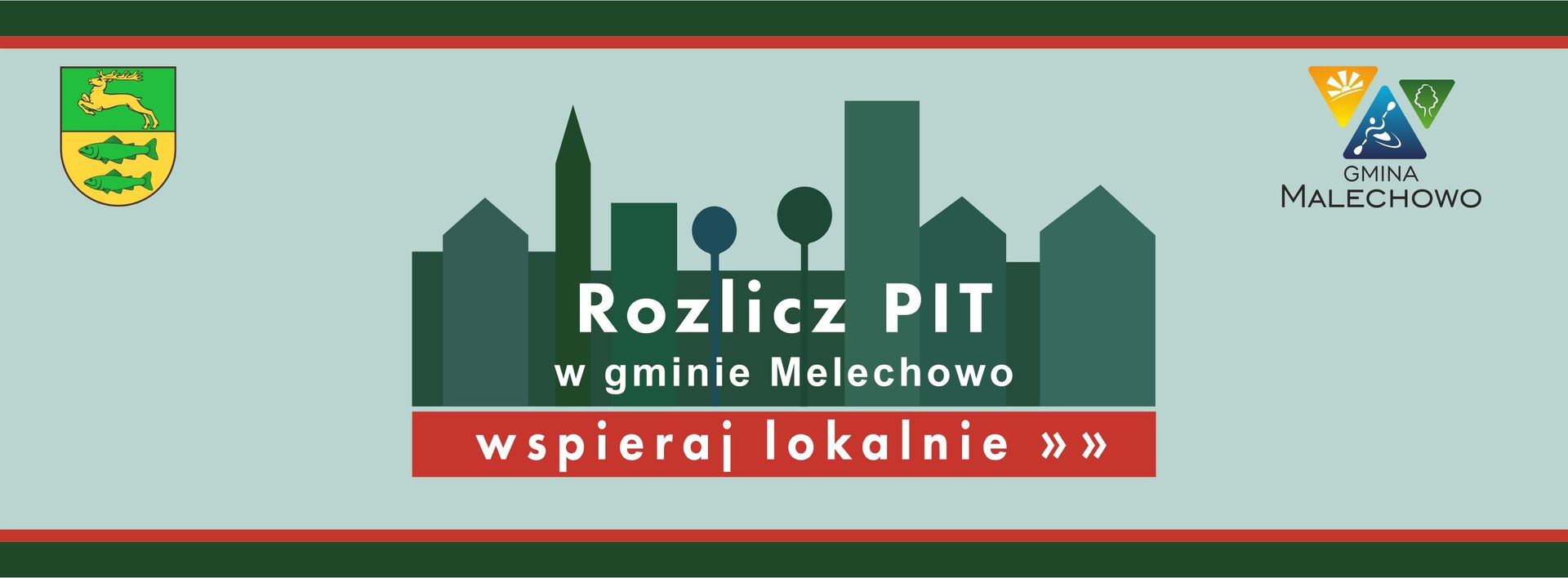 Ikona dekoracyjna "Wspieraj lokalnie - Rozlicz PIT w gminie Malechowo".