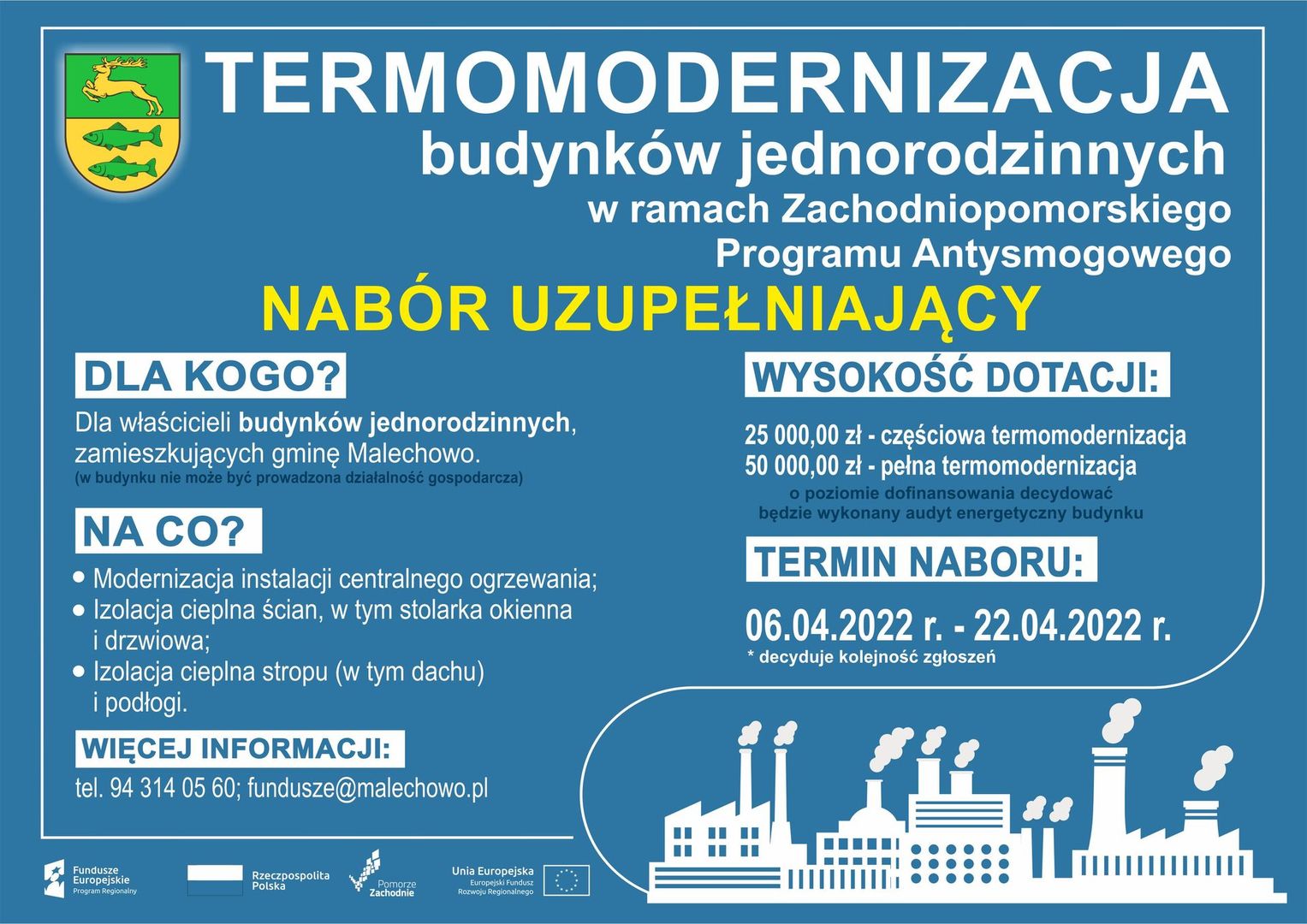 Plakat informujący o naborze uzupełniającym do projektu.