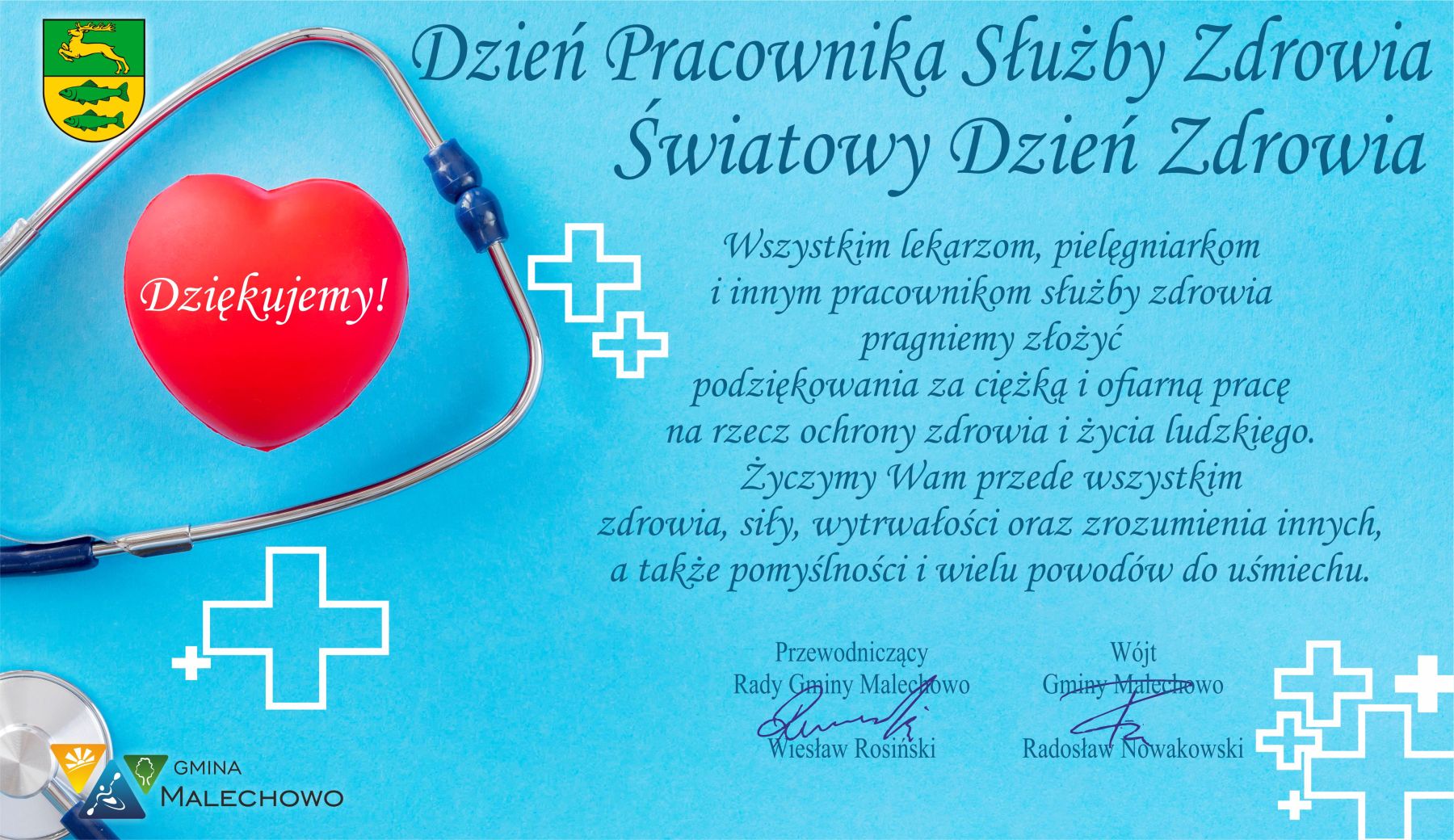 Życzenia z okazji Dnia Zdrowia. 