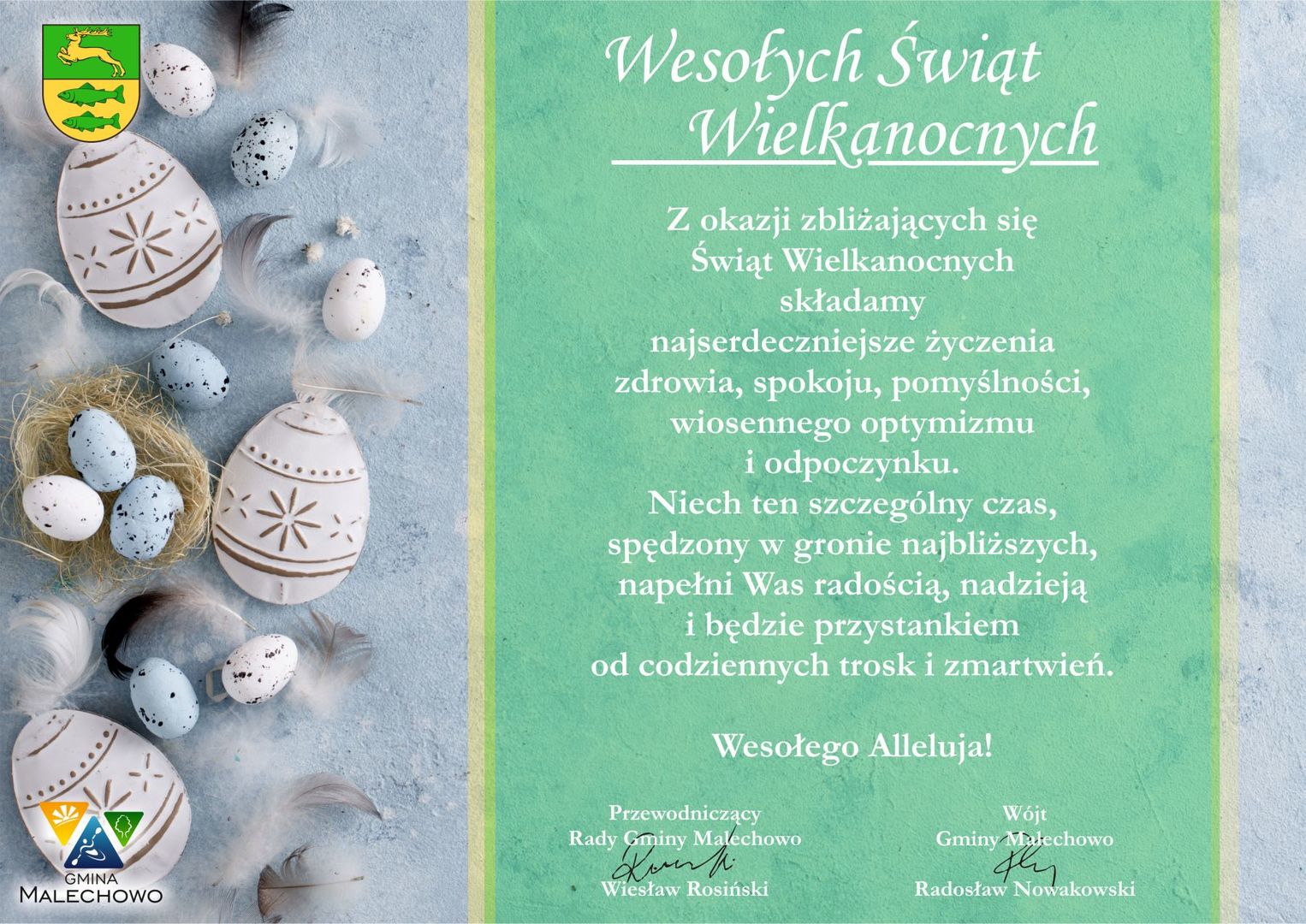 Życzenia wielkanocne. 