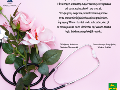 Życzenia z okazji Międzynarodowego Dnia Pielęgniarek i Położnych.
