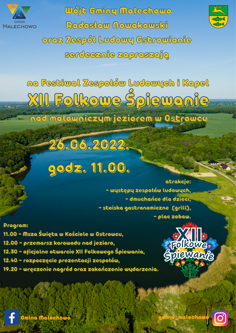 Folkowe Śpiewanie - plakat. 