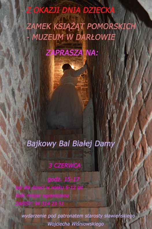 Plakat dotyczący obchodów Dnia Dziecka w Zamku Książąt Pomorskich.