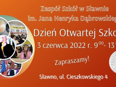 Plakat informacyjny Dzień Otwartej Szkoły.