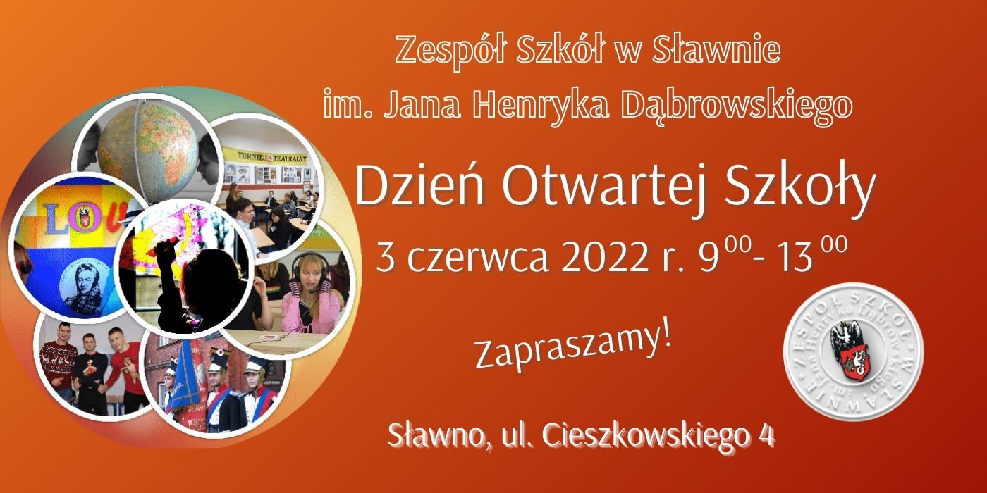 Plakat informacyjny Dzień Otwartej Szkoły.