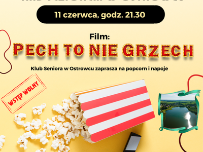 Plakat Kino na leżakach w Ostrowcu, 11 czerwca br.