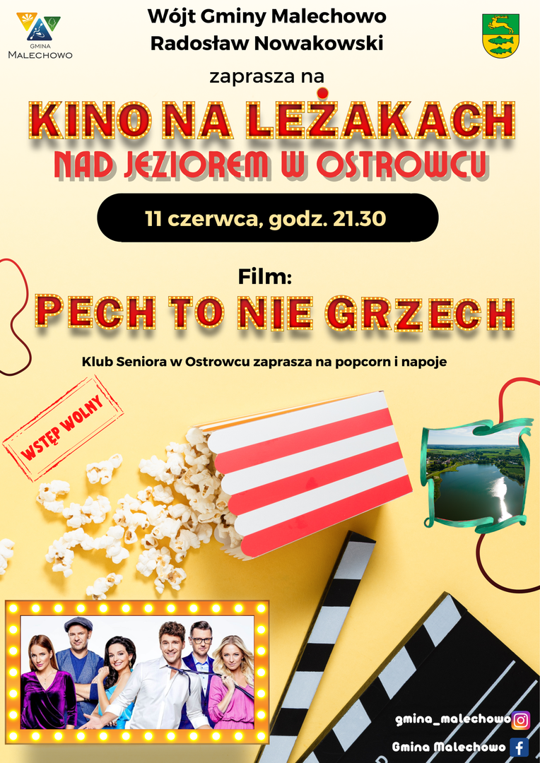 Plakat Kino na leżakach w Ostrowcu, 11 czerwca br. 