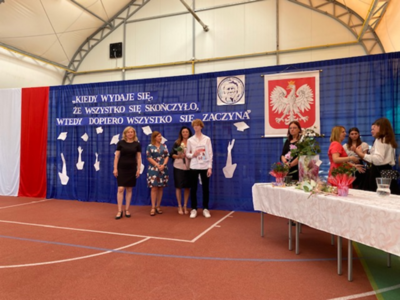 Wyróżniony uczeń klasy siódmej ze Szkoły Podstawowej w Lejkowie.