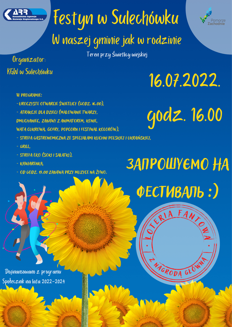 Festyn w Sulechówku - plakat. 