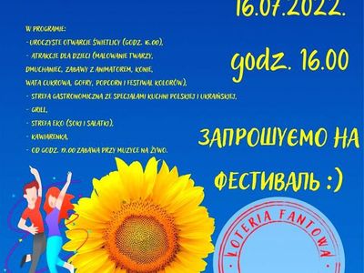 Plakat dotyczący festynu w Sulechówku.