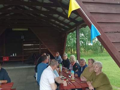 Uczestnicy biesiady sołeckiej w Sulechówku.