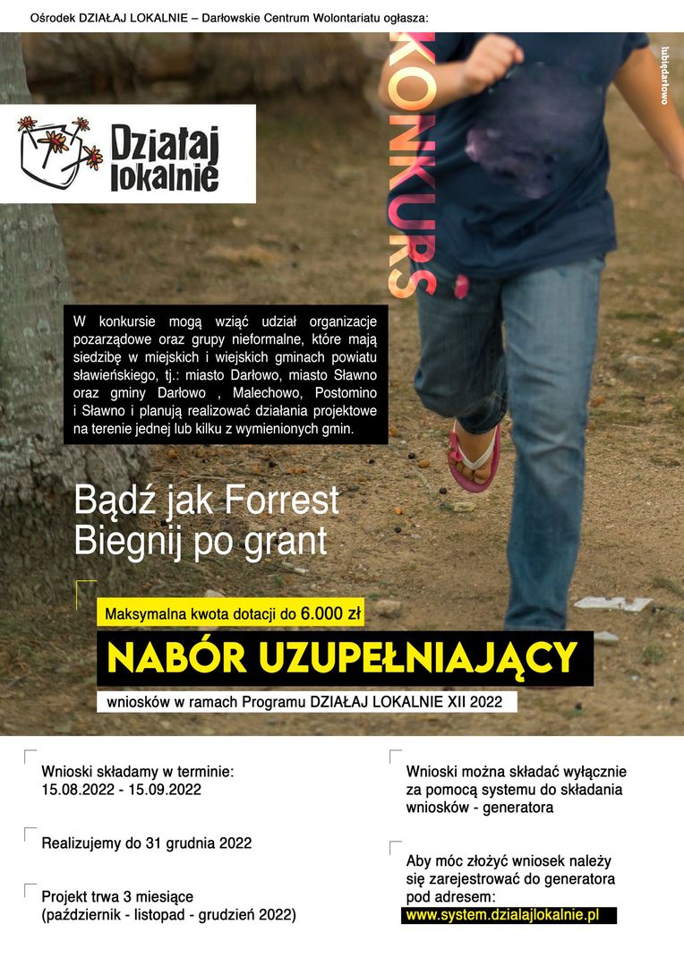 Plakat informujący o II naborze do programu Działaj Lokalnie.