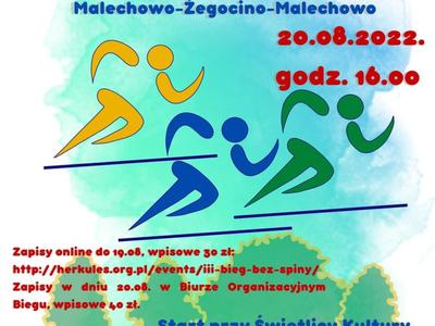 Plakat III Bieg Bez Spiny.