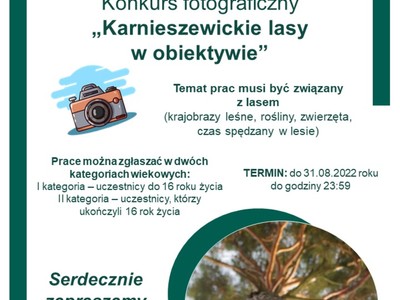 Plakat informujący o konkursie.