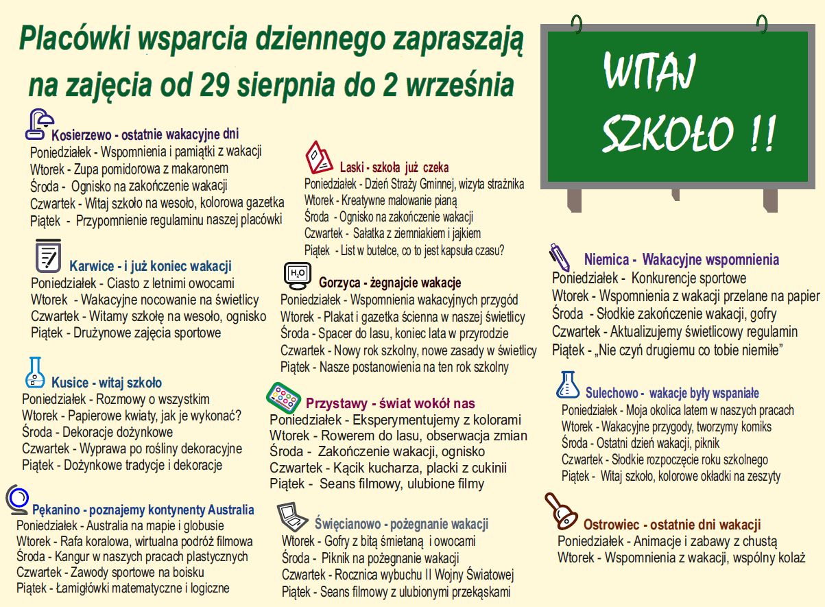 Plan zajęć.