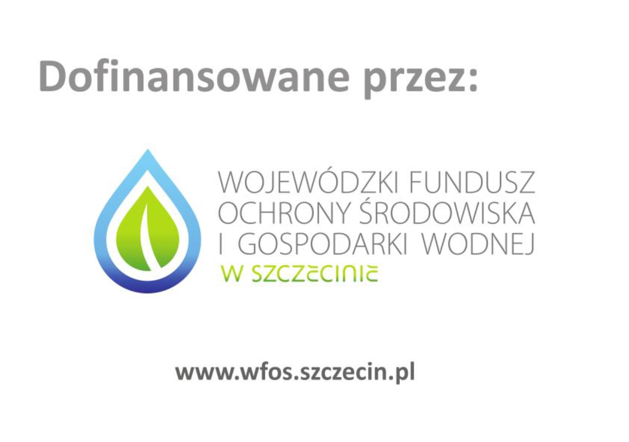 Ikona dekoracyjny: Dofinansowane przez Wojewódzki Fundusz Ochrony Środowiska i Gospodarki Wodnej w Szczecinie.