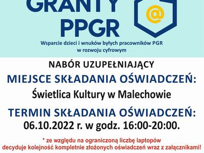 Plakat - nabór uzupełniający.