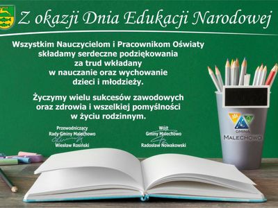 Życzenia z okazji Dnia Edukacji Narodowej.