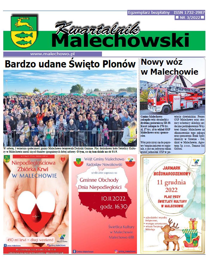 Kwartalnik Malechowski numer trzy, strona tytułowa.