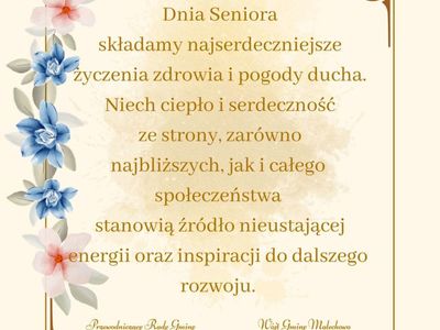 Życzenia z okazji Ogólnopolskiego Dnia Seniora.