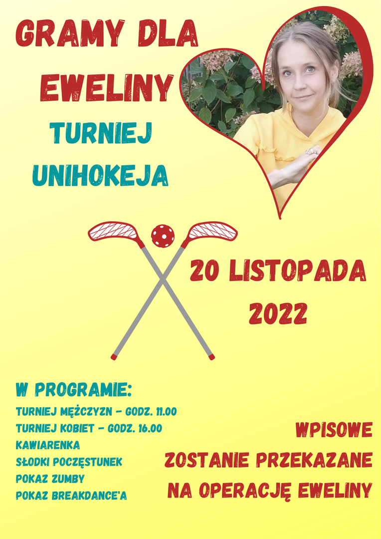 Plakat "Gramy dla Eweliny".