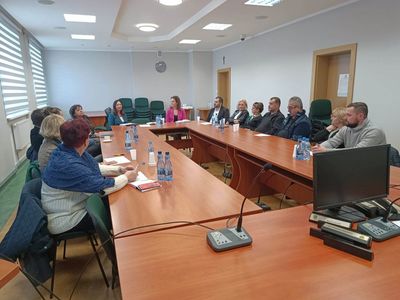 Uczestnicy spotkania organizacyjnego sztabu Wielkiej Orkiestry Świątecznej Pomocy w Malechowie.