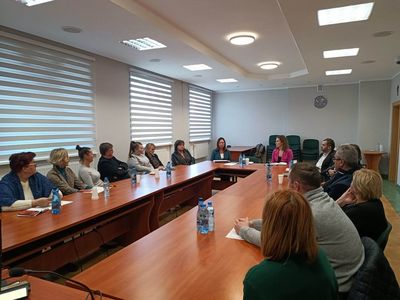 Uczestnicy spotkania organizacyjnego sztabu Wielkiej Orkiestry Świątecznej Pomocy w Malechowie. 