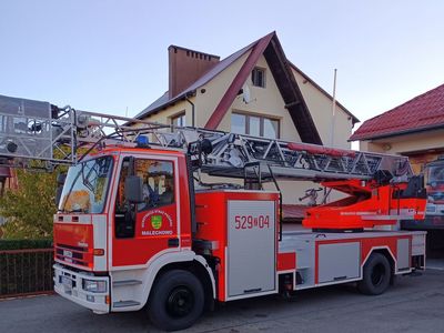 Nowy wóz z drabiną zakupiony dla jednostki z Malechowa.
