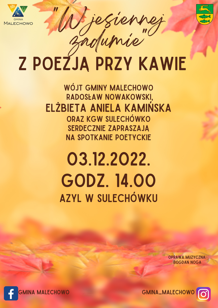 Plakat dotyczący spotkania poetyckiego w Sulechówku.