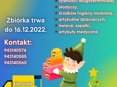 Plakat o akcji "Paczka dla Ukrainy"