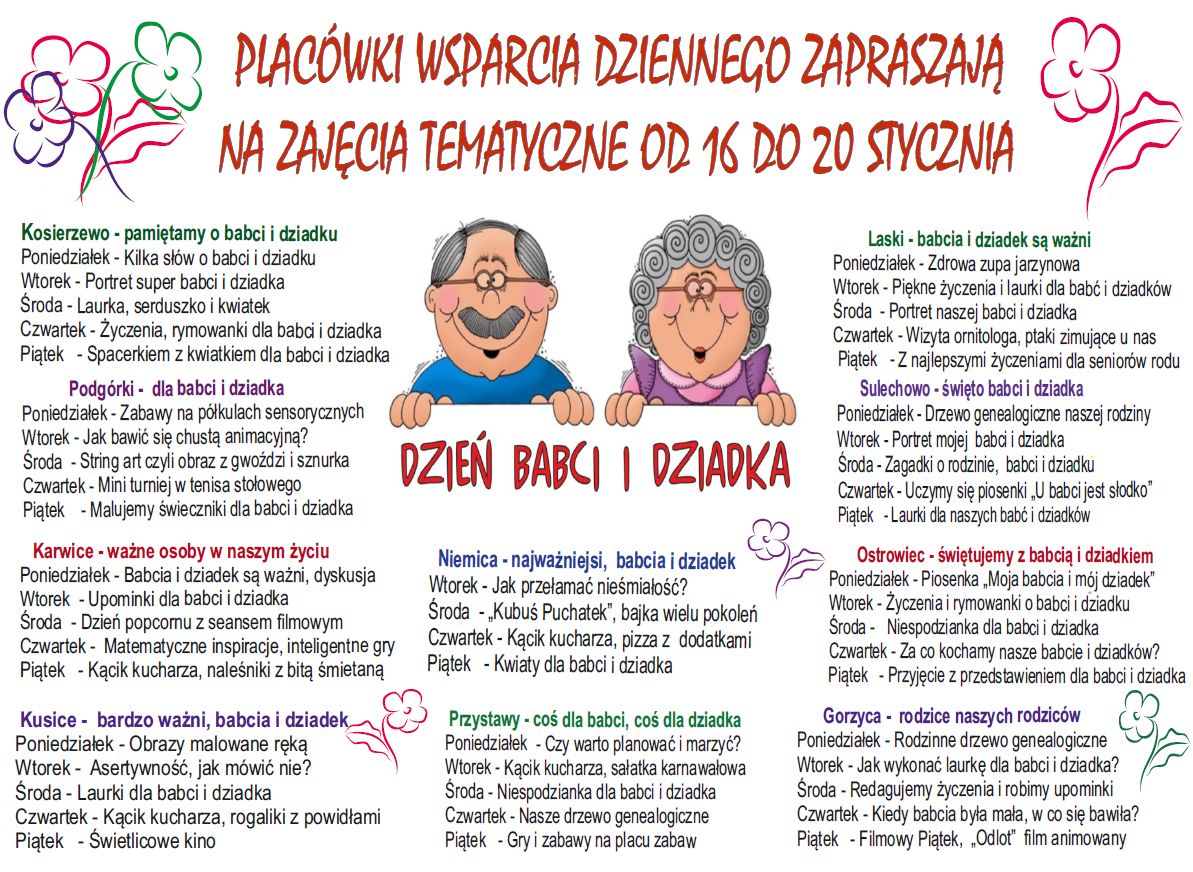 Harmonogram zajęć.