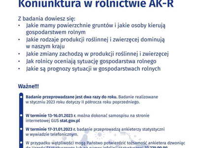 Plakat informujący o badaniu.