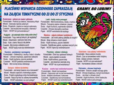 Plakat informujący o tematyce zajęć w PWD.