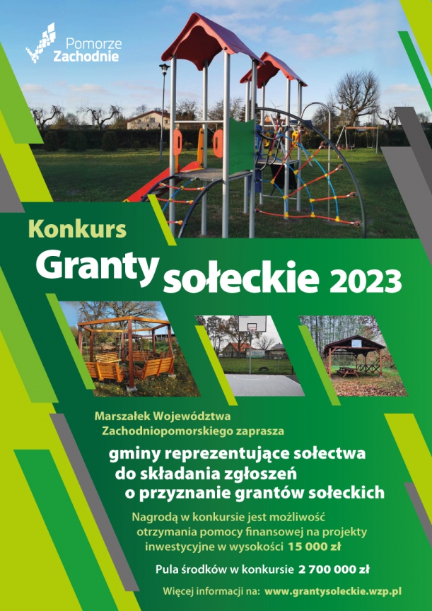 Plakat konkursu "Granty Sołeckie 2023"