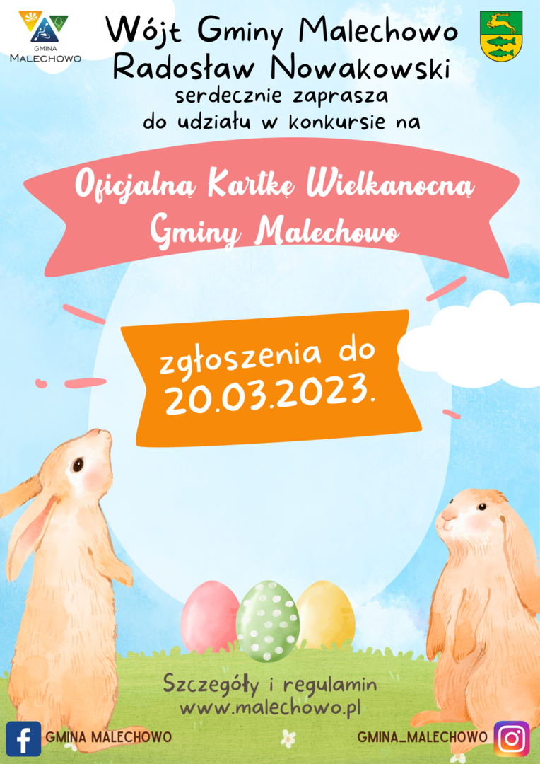 Plakat informujący o konkursie.