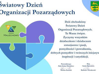 Życzenia z okazji Światowego Dnia Organizacji Pozarządowych.